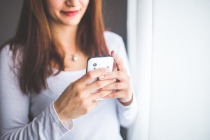 Girl on phone for Social media