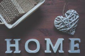 Home sign with heart