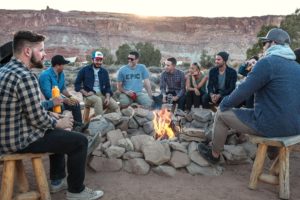 Group of People Around Campfire